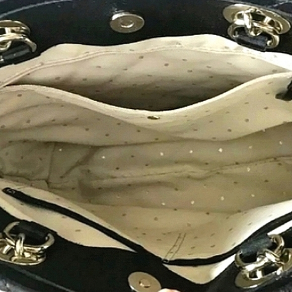 ♠ KATE SPADE Black & Gold-tone Quilted Leather Purse Preloved **** - Picture 6 of 12